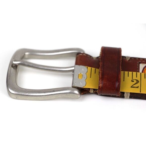 Fossil BROWN GENUINE LEATHER 1.5"Wd CASUAL DRESS MEN'S BELT Sz 34/85 (F79 - Picture 7 of 12